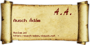 Ausch Ádám névjegykártya